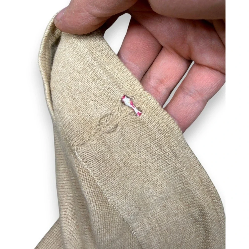 Mitsukoshi Thermal Set Mens L Beige Wool Henley Top Leggings‎ Long Johns Japan